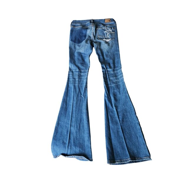 American Eagle Women's Boho Artist Distressed Jean's size 2 - Picture 2 of 12